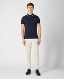 Remus Uomo Collar Tipping Polo Navy