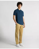 Reums Uomo Waffle Polo Dark Blue