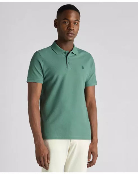 Remus Uomo Waffle Polo Dark Green