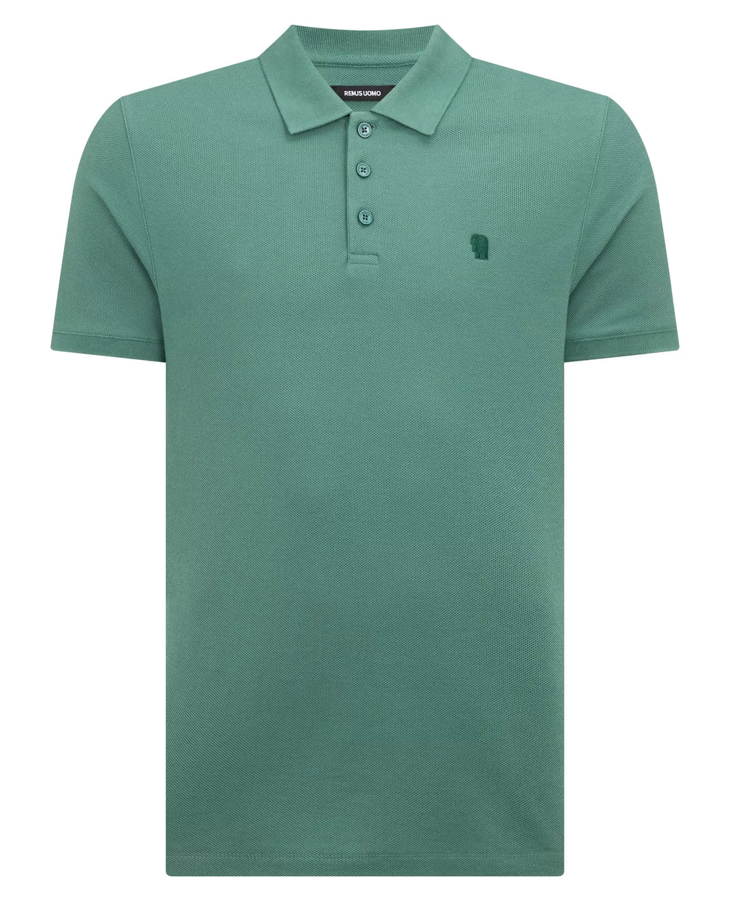 Remus Uomo Knit Polo Dark Green
