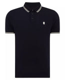 Remus Uomo Collar Tipping Polo Navy