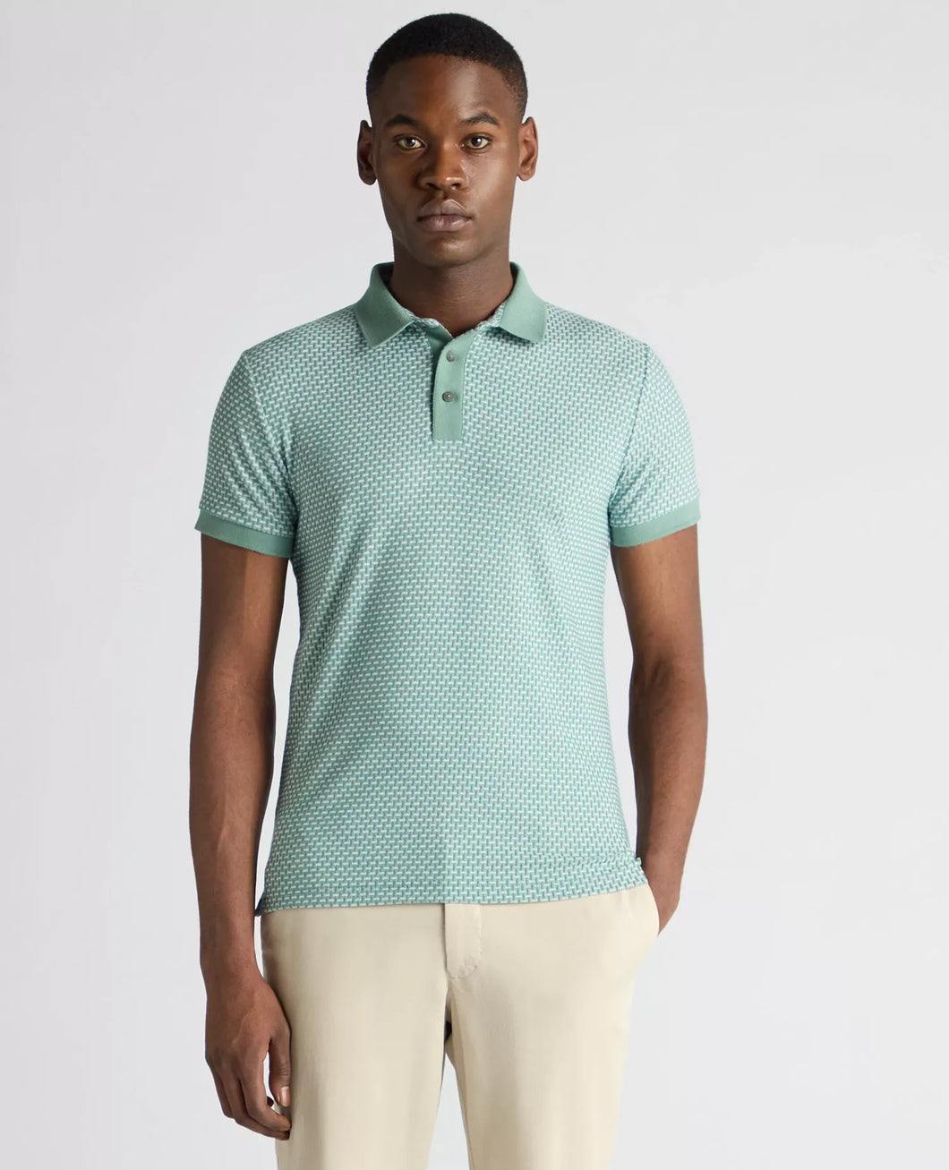 Remus Uomo Knit Polo Green