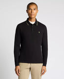 Remus Uomo Longsleeve Pique Polo Black