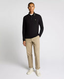 Remus Uomo Longsleeve Pique Polo Black