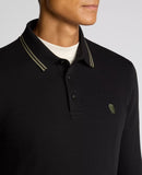 Remus Uomo Longsleeve Pique Polo Black