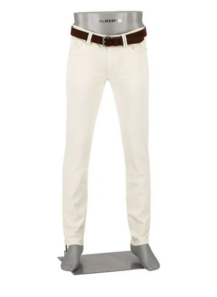 Alberto Pipe Stretch Jean Ivory