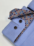 Marnelli Diamond Oxford Shirt Blue