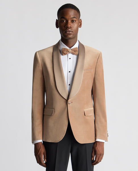 Remus Uomo Romero Velvet Shawl Jacket Ivory