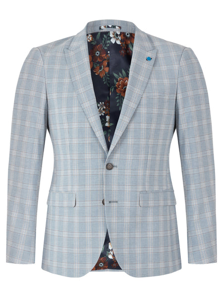 Spin Check Cruz Jacket Light Blue