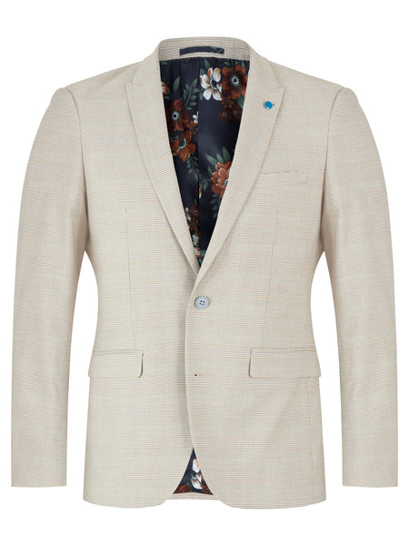 Spin Check Tyler Jacket Beige