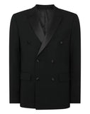 Remus Uomo Double Breast Tuxedo Jacket Black