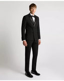 Remus Uomo Double Breast Tuxedo Jacket Black