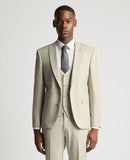 Remus Uomo Slim Mario Linen Jacket Sand