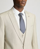 Remus Uomo Slim Mario Linen Jacket Sand