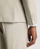 Remus Uomo Slim Mario Linen Jacket Sand