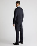 Remus Uomo Matteo Slim Check Trousers Navy