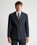 Remus Uomo Double Breasted Check Marcelo Jacket Blue