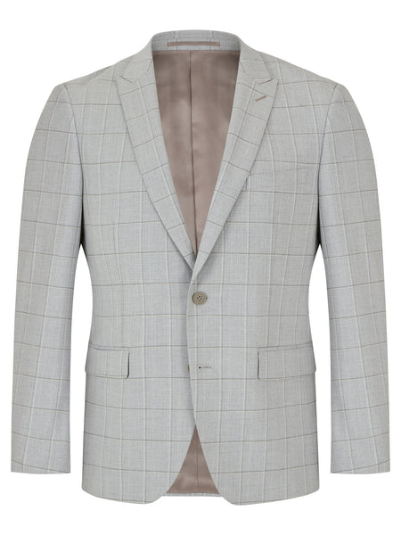 Daniel Grahame Daryl Check Jacket Light Grey