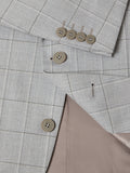 Daniel Grahame Daryl Check Jacket Light Grey