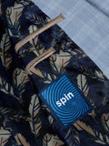 Spin Zach Check Suit 2pc Light Blue