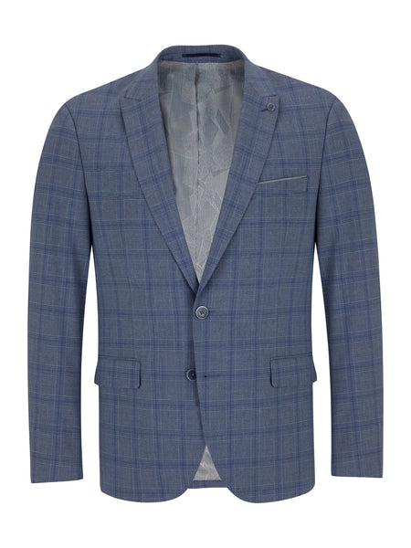 Remus Uomo Pablo Check Jacket Blue