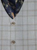 Spin Jaden Check Waistcoat Light Grey