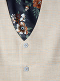 Spin Jayden Check Waistcoat Sand