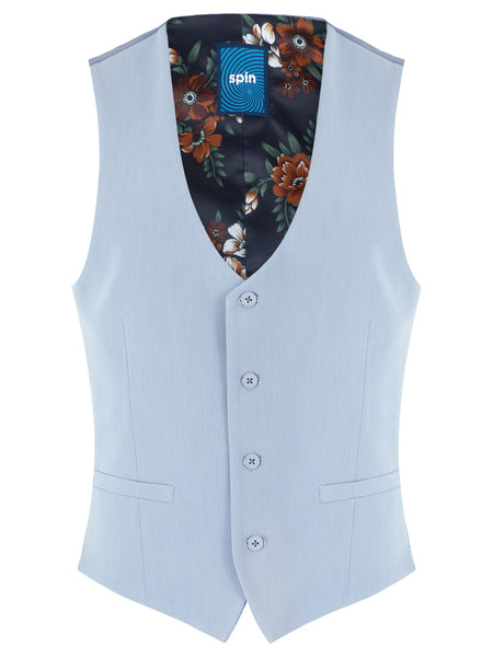 Spin Jayden Waistcoat Light Blue