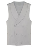 Remus Uomo Rino Double Breast Waistcoat Lt Grey