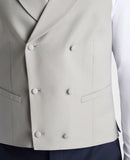 Remus Uomo Rino Double Breast Waistcoat Lt Grey