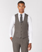Load image into Gallery viewer, Remus Uomo Taupe Laurino Mix + Match Suit Waistcoat 52183/Check 98 Brown
