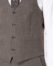 Load image into Gallery viewer, Remus Uomo Taupe Laurino Mix + Match Suit Waistcoat 52183/Check 98 Brown
