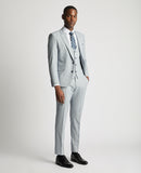 Remus Uomo Matteo Check Waistcoat Light Blue