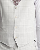 Remus Uomo Slim Mario Check Light Grey