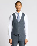 Remus Uomo Matteo Check Waistcoat Blue