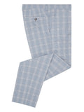 Spin Cruz Check Trousers Light Blue