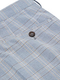 Spin Cruz Check Trousers Light Blue