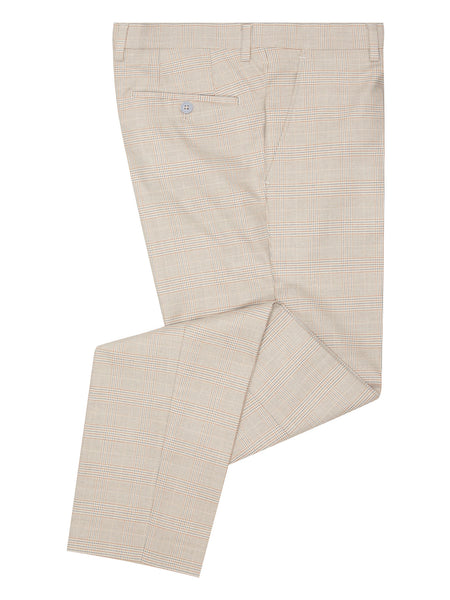 Spin Tyler Check Trouser Sand