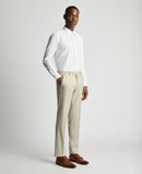 Remus Uomo Mario Slim Linen Trousers Sand
