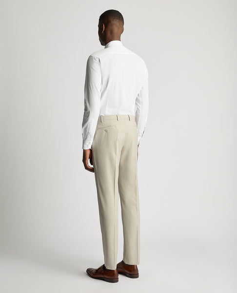 Remus Uomo Mario Slim Linen Trousers Sand