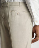 Remus Uomo Mario Slim Linen Trousers Sand