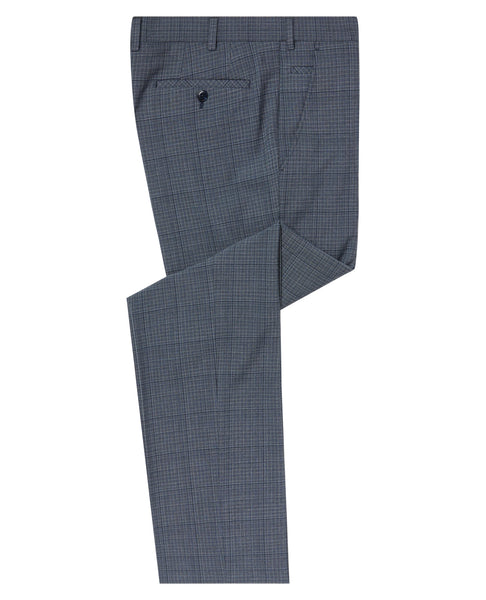 Remus Uomo Massa Check Slim Trouser Blue