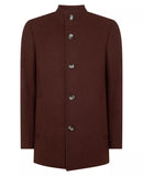 Remus Uomo Jonah Wool Overcoat Burgundy