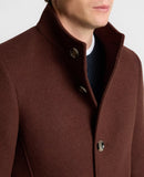 Remus Uomo Jonah Wool Overcoat Burgundy