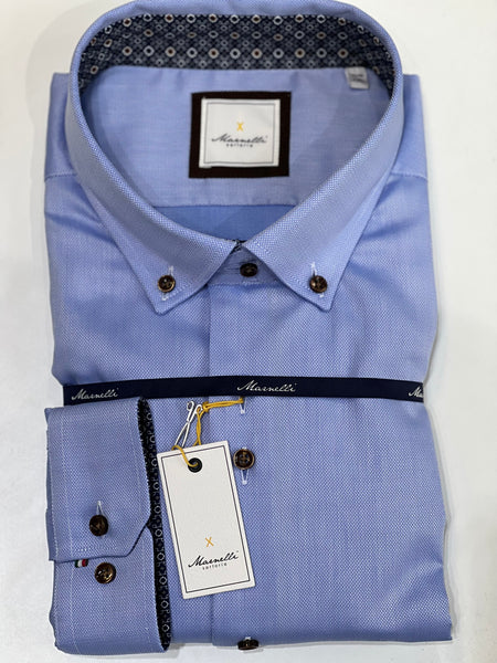Marnelli Button Down Oxford Blue