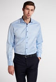 Eterna Comfort Fit Cover Shirt Blue