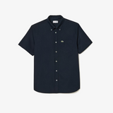Lacoste Short Sleeve Oxford Navy