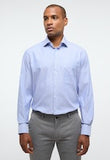 Eterna Comfort Fit Stripe Shirt Blue