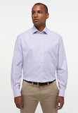 Eterna Modern Fit Check Shirt Lilac