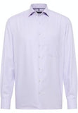 Eterna Modern Fit Check Shirt Lilac